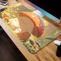 Cute & Comforting Anime Mushroom Mouse Pad for Office & Gaming