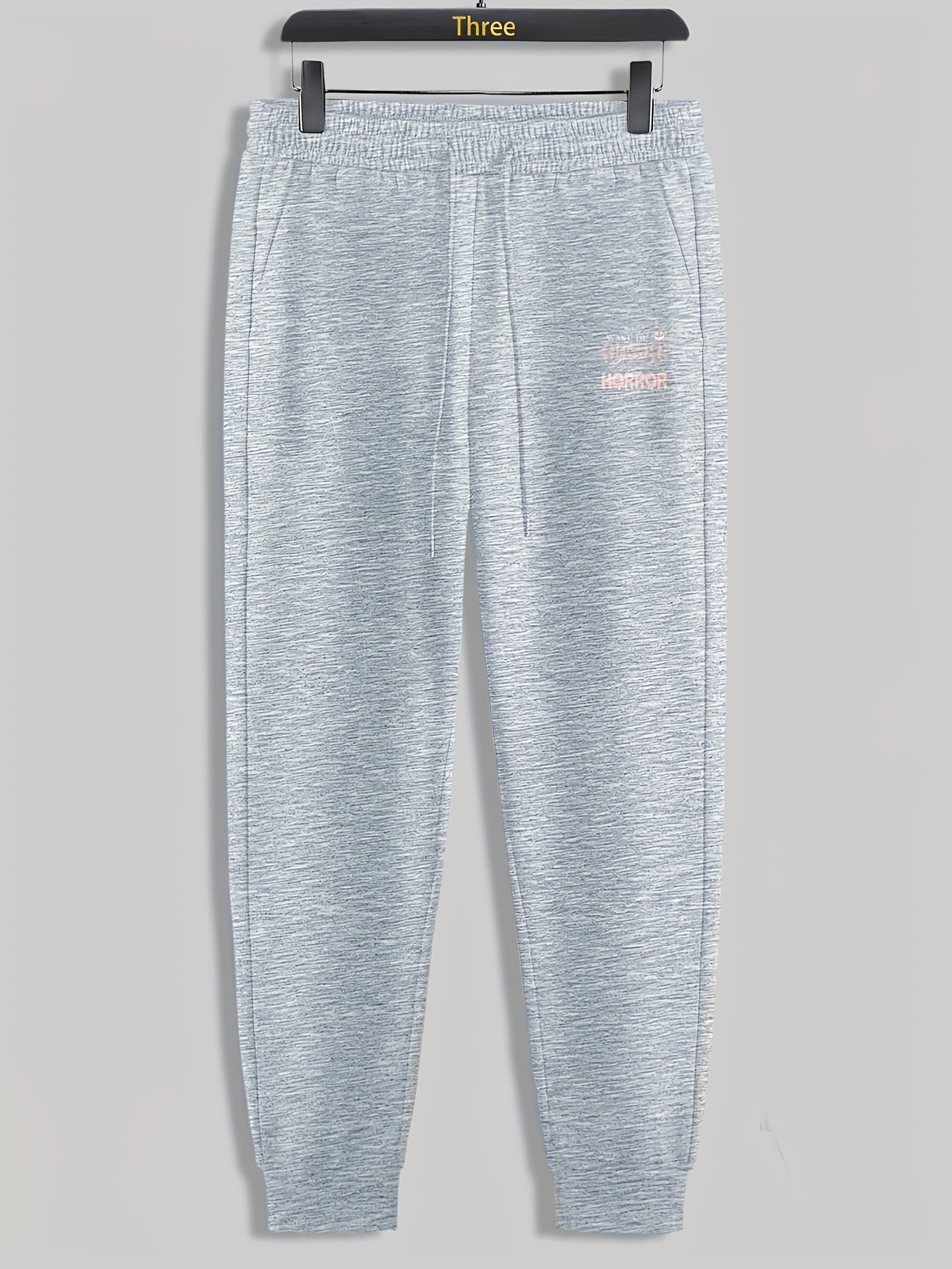 Halloween Pumpkin Letter Horror Print Men's Pants Drawstring Sweatpants