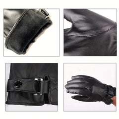 Men's Plush Winter Gloves Waterproof Warm Outdoor Skiing Cycling