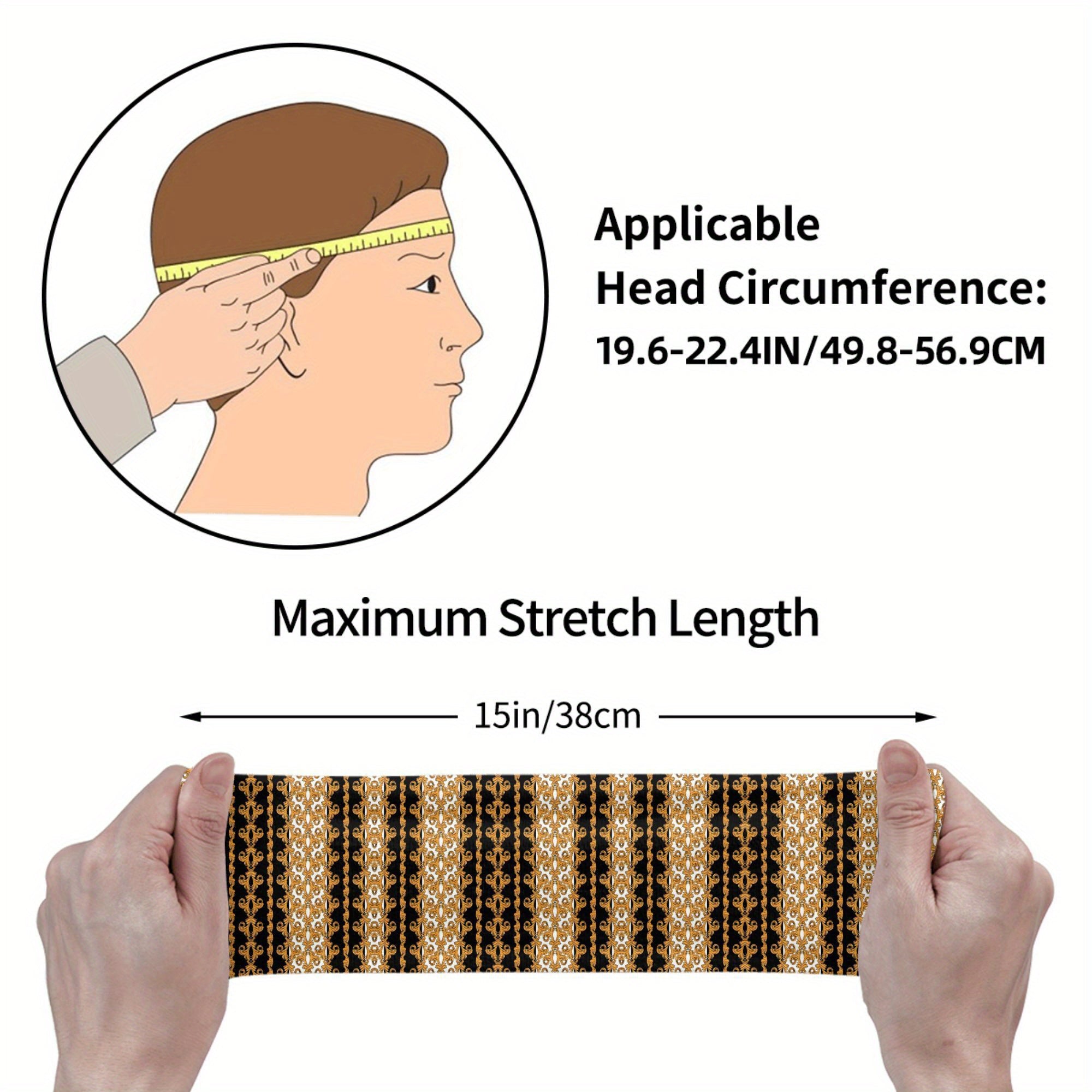 Men's Non Slip Headband for Gym Running Sweat Wicking Quick Dry Hair Accessory