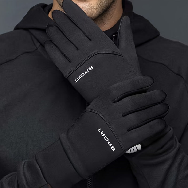 Winter Cycling Gloves Fleece Touch Screen Windproof Warm Waterproof