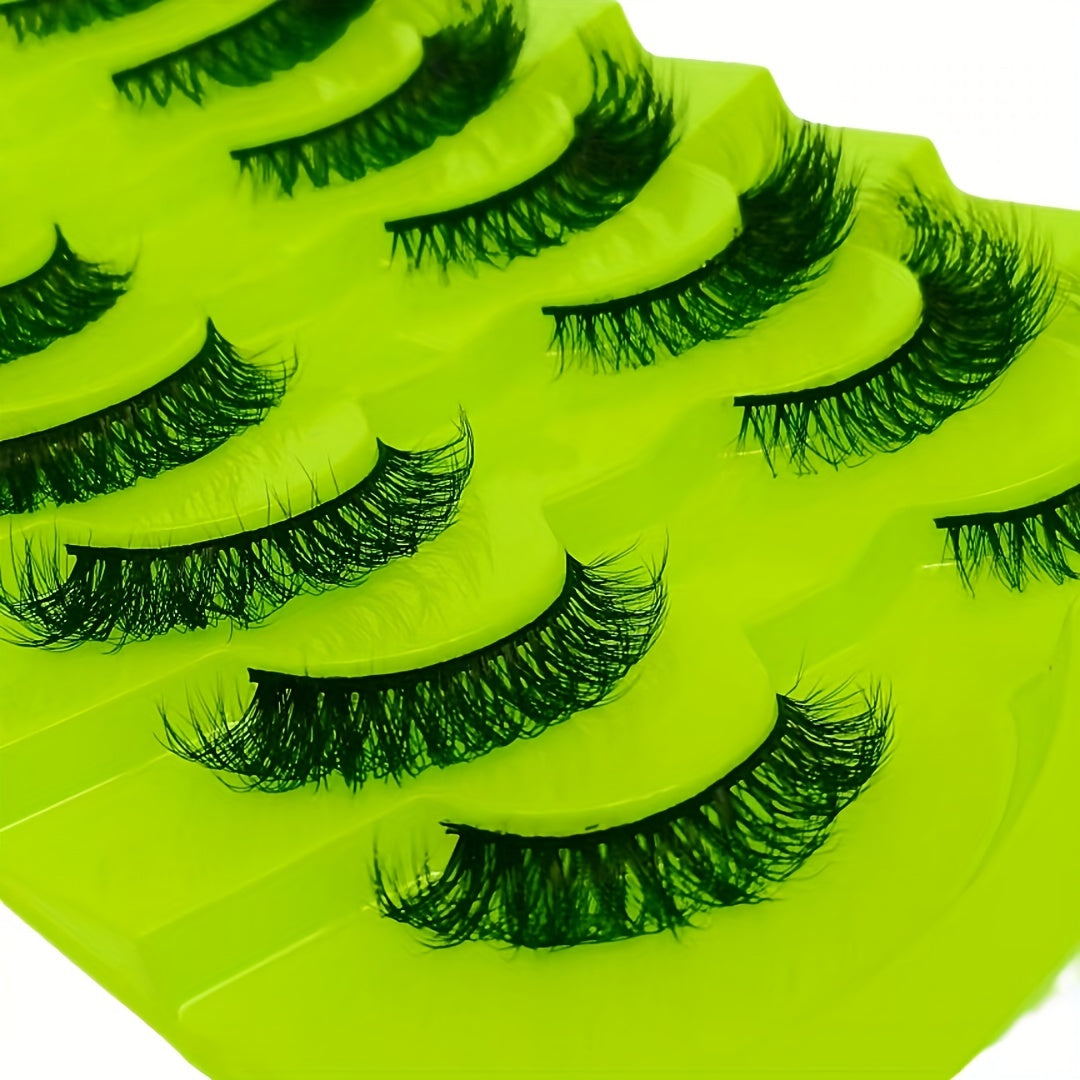 Cat Eye Lashes 7 Pairs Fluffy False Lashes Soft Natural Look