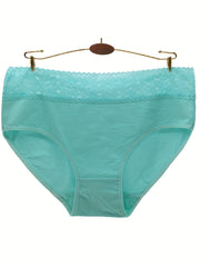 6pcs Lace Briefs Mid Rise Intimates Panties Women's Lingerie