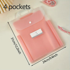 Expanding File Organizer With Handle, Fit For Student - A4 Letter Size