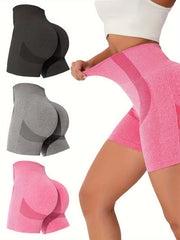 3pcs Seamless Yoga Shorts High Waist Sports Running Women's Activewear