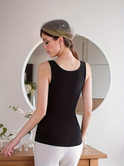 Front Buckle Sleeveless Thermal Underwear Top Women's Lingerie