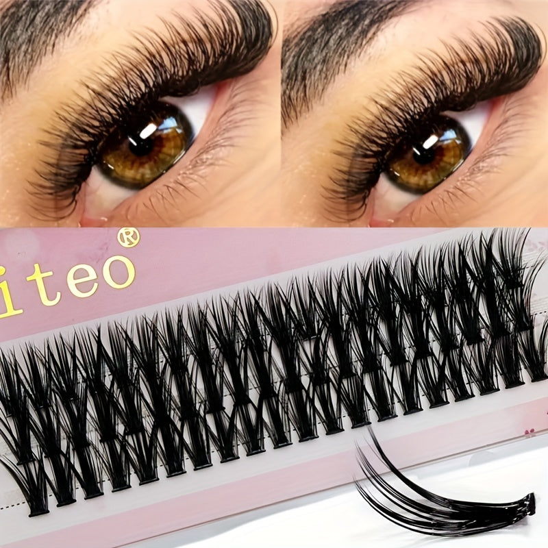 60 Clusters Lashes 40D Curling Volume Wispy Lashes DIY Makeup Extension