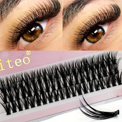 60 Clusters Lashes 40D Curling Volume Wispy Lashes DIY Makeup Extension