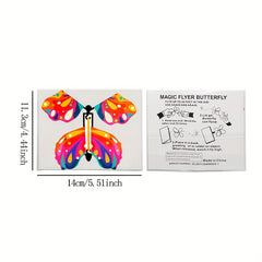 10pcs Magic Wind Up Flying Butterfly Toy Rubber Band Powered Surprise Gift