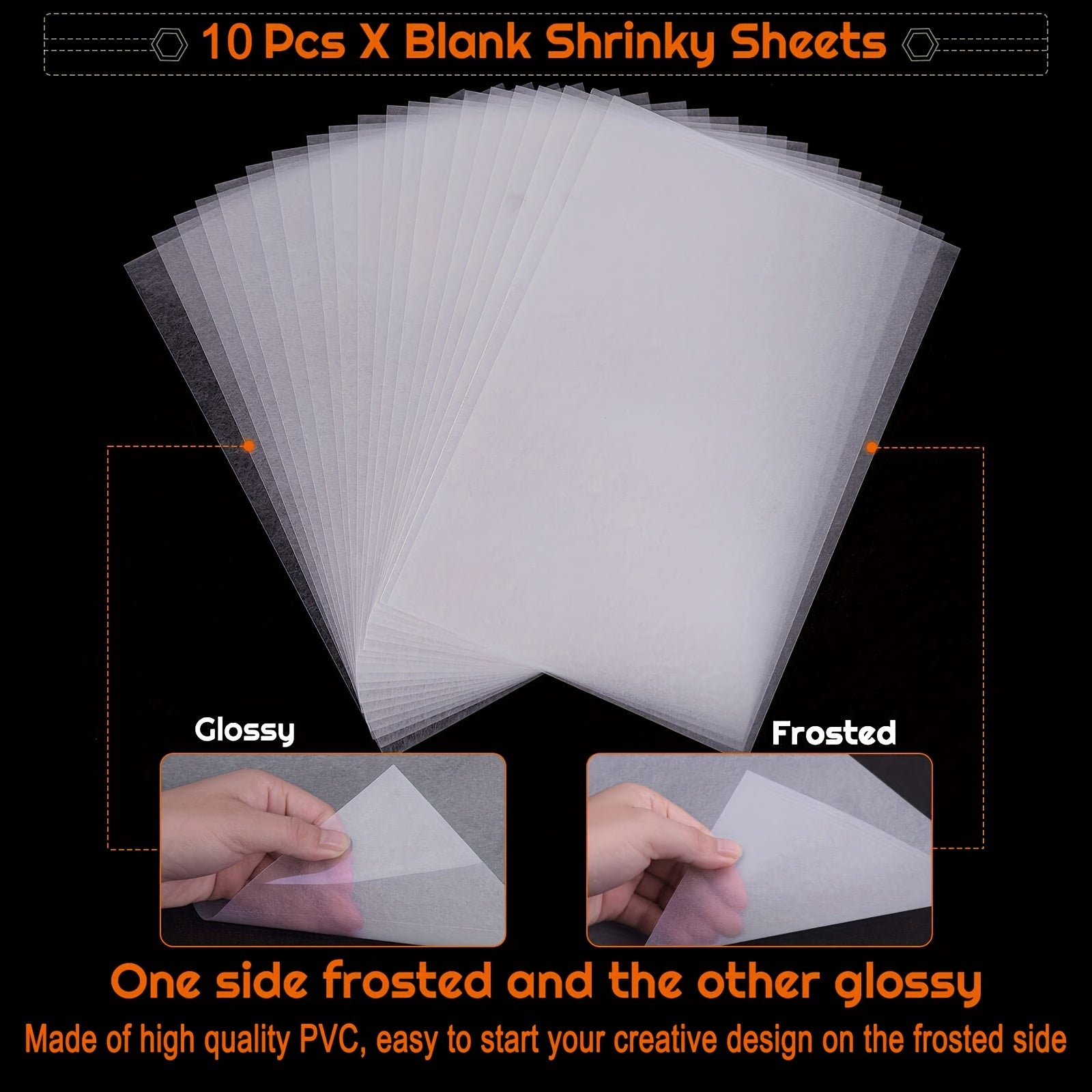 10Pcs Shrink Art Paper for Unique Crafts and Accessories