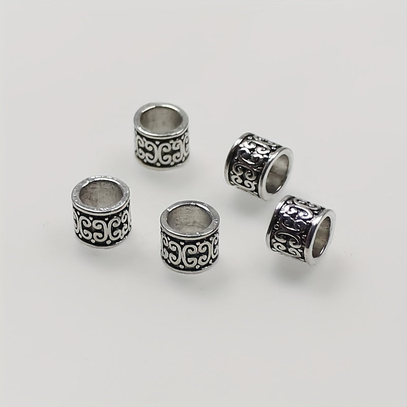 10PC Vintage Round Dreadlock Separator Beads DIY Jewelry Accessories