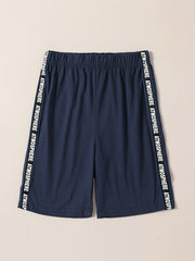 Boys Letter Block Outfit Shorts & T shirt Short Sleeves Crew Neck Casual Summer
