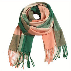 Kids Plaid Scarf Long Neck Scarf for Boys and Girls Ages 1-12