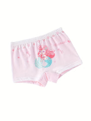 5pcs Mermaid Panties Girls Underwear Cotton Boxer Briefs