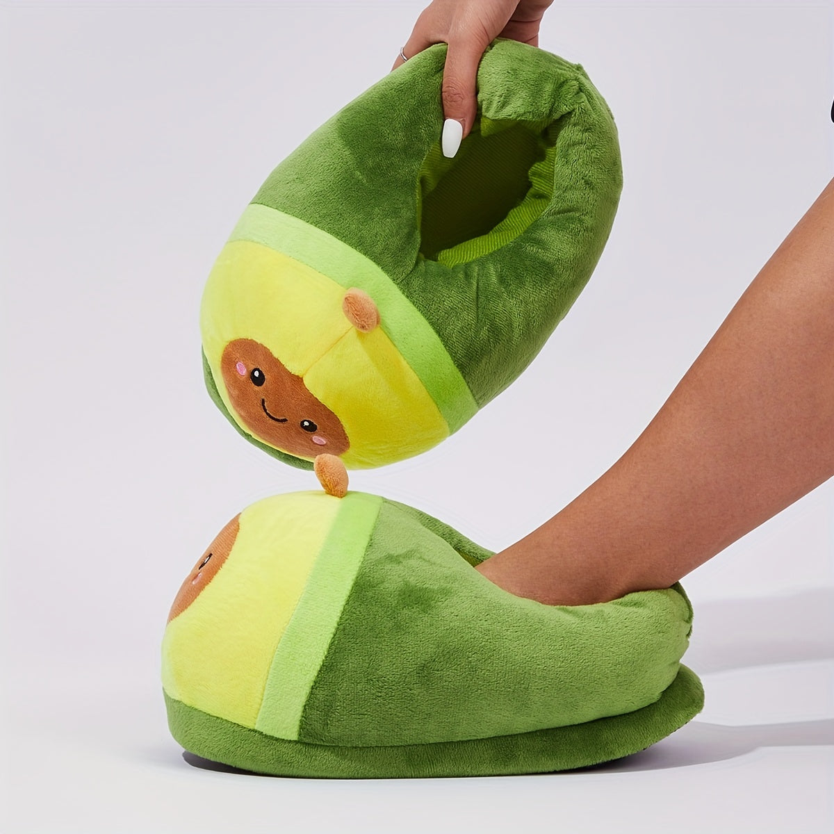 Avocado Decor Slippers Closed Toe Slip On Warm Home Shoes