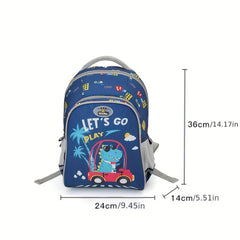 Dinosaur Elementary School Backpack for Kids Boys Girls Large Capacity Bag