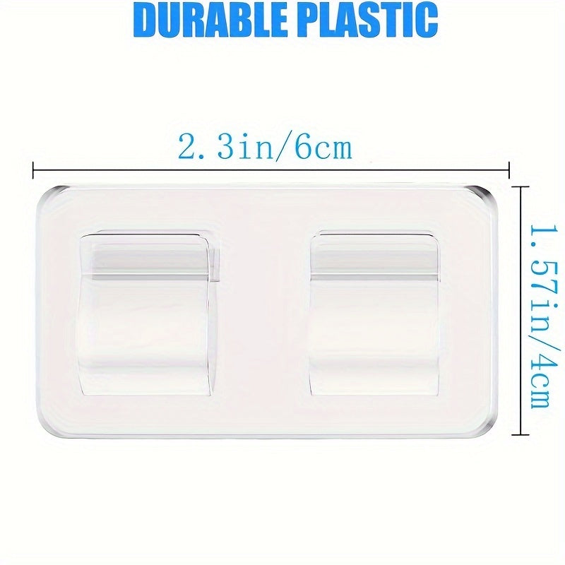 25pcs Plastic Hooks for Outdoor String Lights Waterproof Self Adhesive Clips