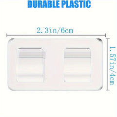 25pcs Plastic Hooks for Outdoor String Lights Waterproof Self Adhesive Clips