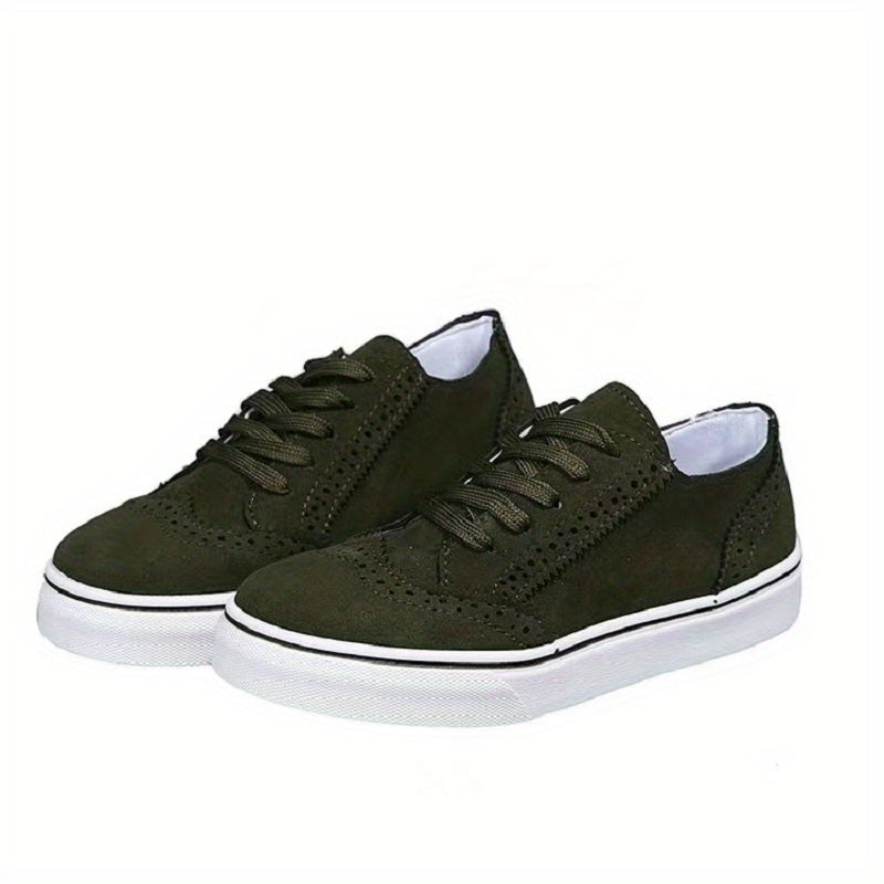 Women's Non Slip Lace Up Flat Sneakers Daily Outdoor Shoes