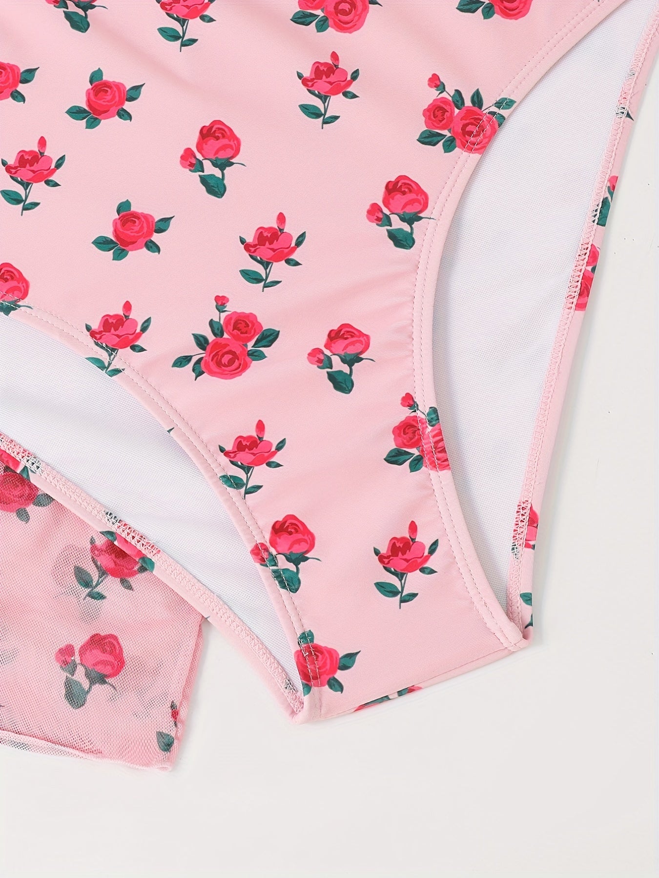 Floral Print Bikini & Cover Up Skirt Set