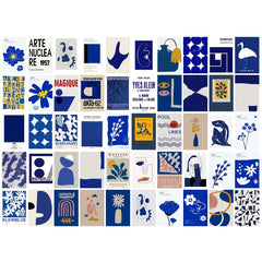 50pcs Klein Postcard Collage Set for Wall Aesthetics Wall Decoration Theme Room