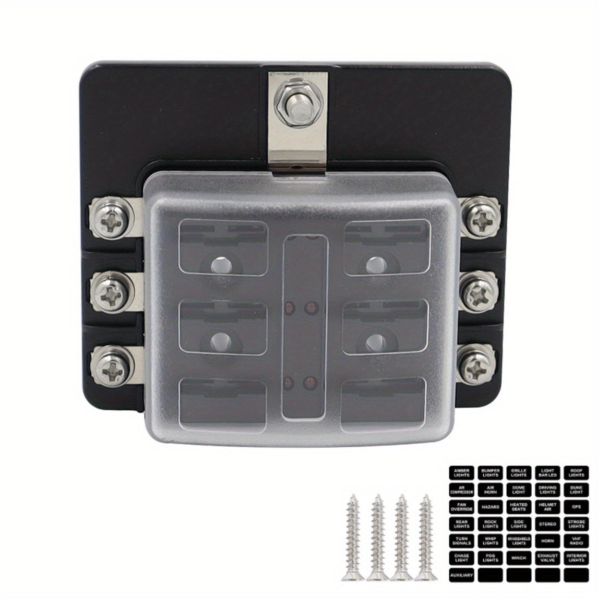 6 8 10 12 Way Fuse Box Holder LED Indicator Car Marine Caravan
