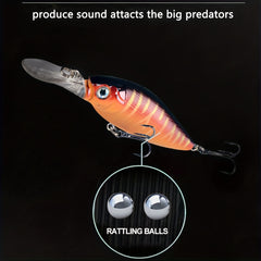 6pcs Floating Minnow Fishing Jerkbait Hard Bait Fishing Crankbait