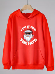 Girls' Santa Claus Letter Cartoon Print Hoodie