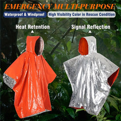 3 in 1 Raincoat Waterproof Poncho Hooded Sun Protection