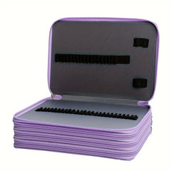 200 Slots Colored Pencil Organizer PU Leather Pencil Case Holder
