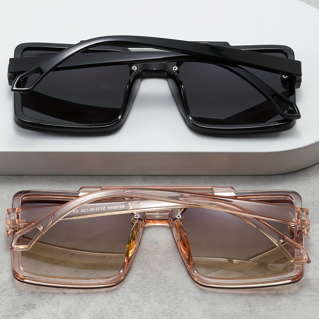 Men's Large Frame Double Beam Sunglasses UV Protection