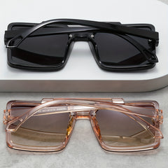Men's Large Frame Double Beam Sunglasses UV Protection