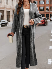 Heathered Long Sleeve Open Front Cardigan