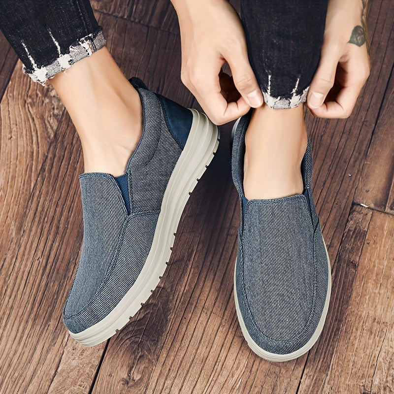 Men's Canvas Loafer Shoes Slip On Sneakers Spring Summer