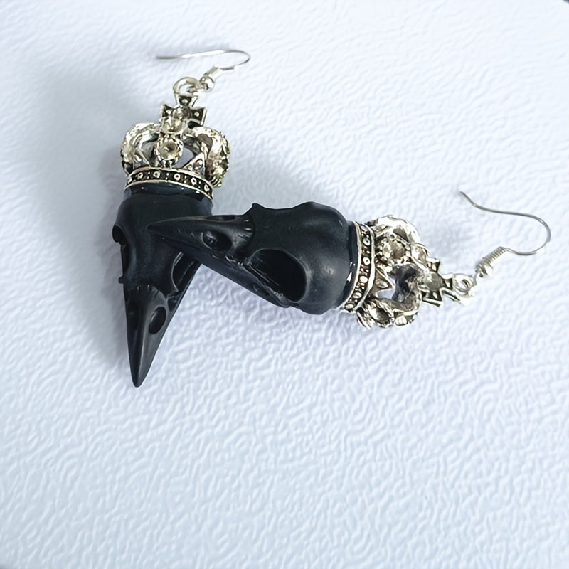 Hypoallergenic 3D Crown Resin Bird Earring