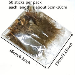 50pcs Colorful Feathers For Flies Bait Hook Fly Tying Material