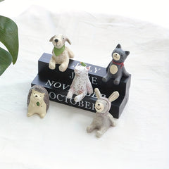 Zakka Starry Sky Resin Animal Ornaments