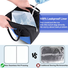 Insulated Lunch Bag Keep Food Fresh Perfect for School Work Picnics Oxford Cloth