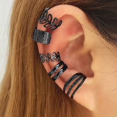 Golden Leaves Non Piercing Ear Clips Earrings for Girls