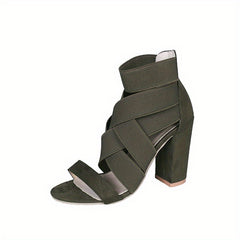 Women's Cross Strap High Heel Sandals