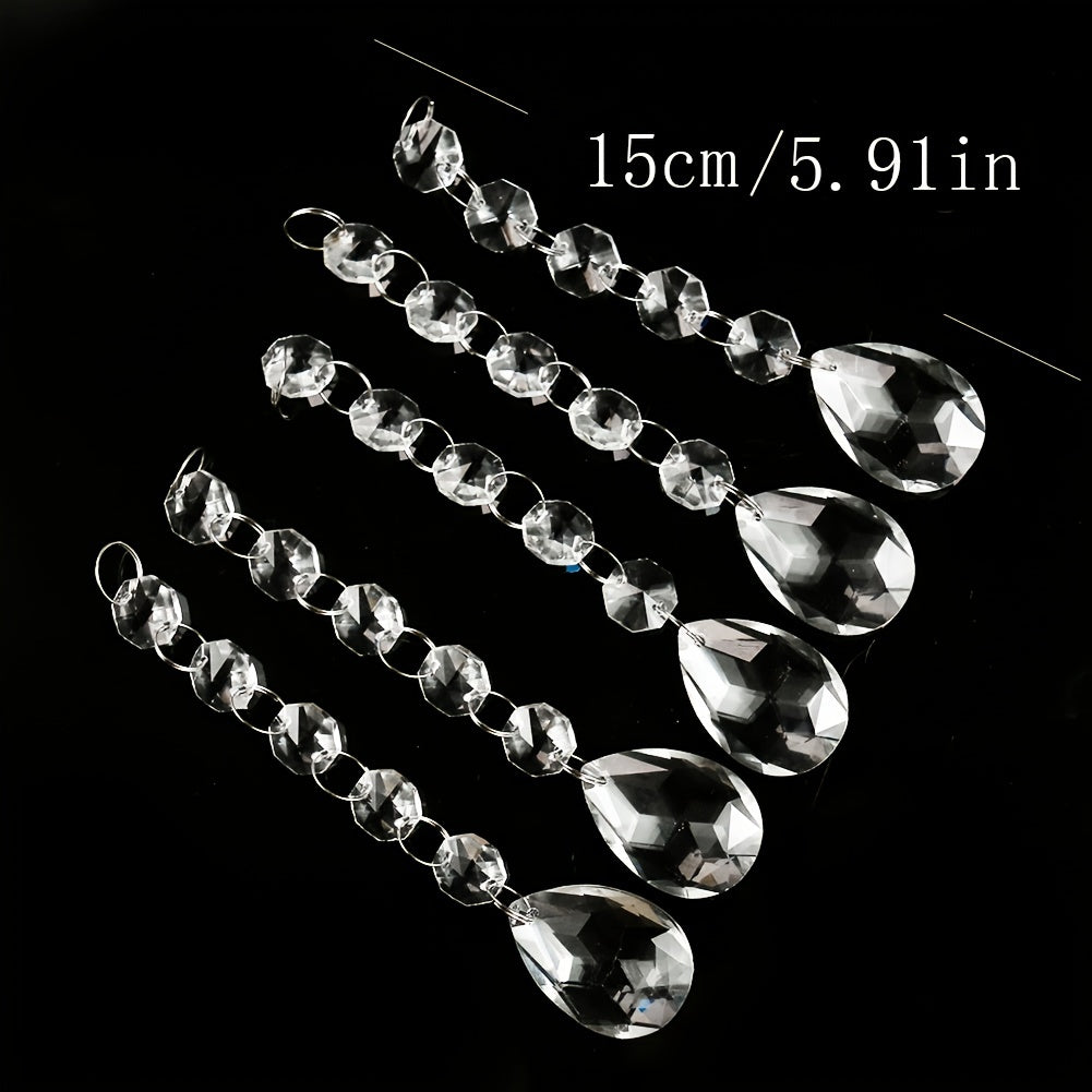 Glass Crystal Beads Chandelier Chain - Elegant Wedding Party Decor Accessory