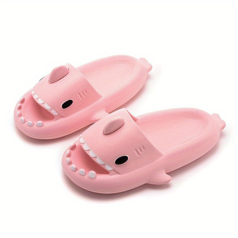 Men's Cartoon Shark Non Slip Platform Slides Comfortable Cloud Slides