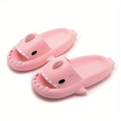 Men's Cartoon Shark Non Slip Platform Slides Comfortable Cloud Slides