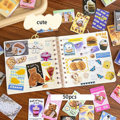 50 Adhesive Mini Journal Stickers DIY Decorations