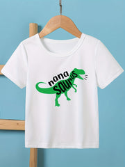 Kids Dinosaur And Letter NANA SAURUS Graphic T Shirt