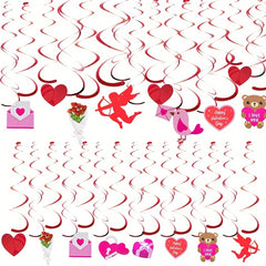 30pcs Valentines Hanging Swirls for Engagement Wedding Anniversary Party Decor