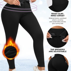 Tummy Control Fleece Yoga Pants High Stretch Leggings