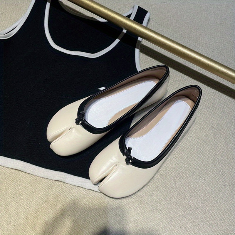 Women's Tabi Flat Square Toe Slip On Shoes Walking Flats