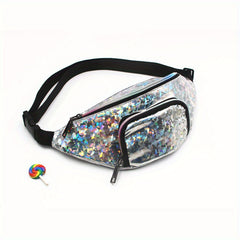 Women's Double Pocket Waist Bag with Adjustable Strap