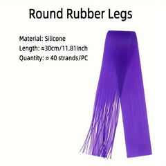 Silicone Rubber String Soft Worm Trout Fly Legs Fishing Jig Lure Skirts